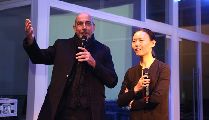 Peter Anders (Leiter des Goethe-Instituts China) und Yu Xiao (Leiterin, Kulturprogramm)