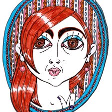 Selbstporträt der Künstlerin