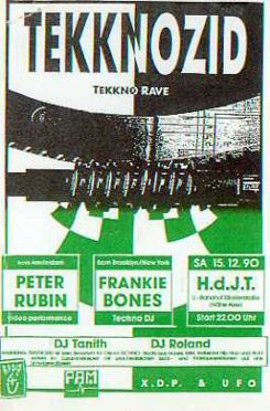 Tekknozid Party Flyer, Sommer 1990