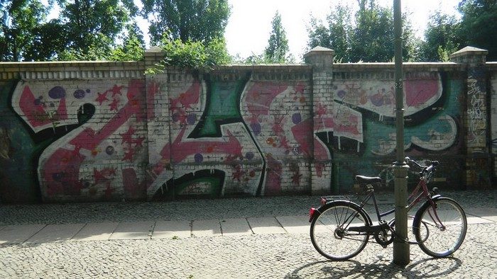 Parque Görlitzer: bombing en el muro exterior