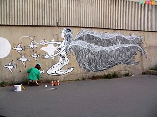 Jana während der Vollendung ihres Teils