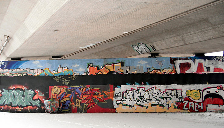 Legální plochy v průtokovém kanále záplavové vody