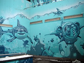 Modrý podchod pro chodce v Gorbitz