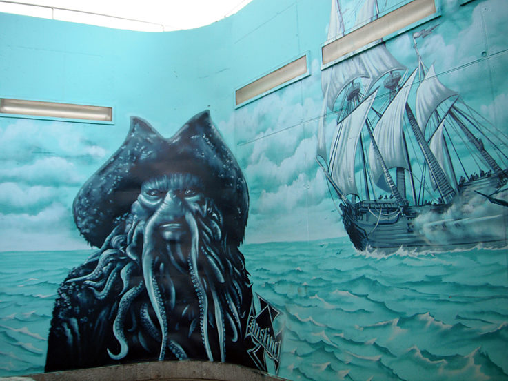 Modrý podchod pro chodce v Gorbitz