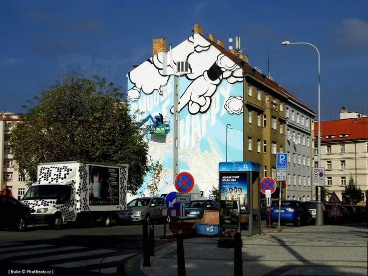 Pasta Oners Kunstwerk an der Metrostation Dejvická