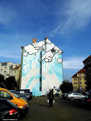 Pasta Oners Kunstwerk an der Metrostation Dejvická