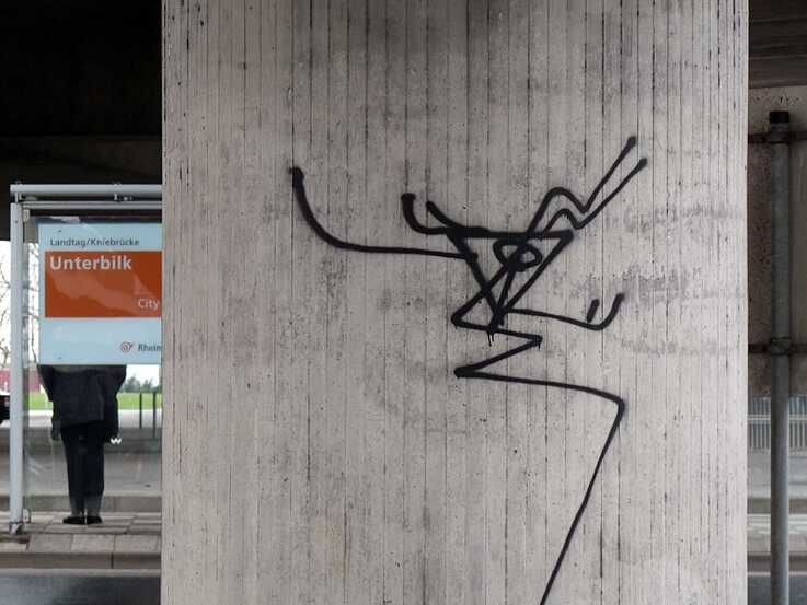 Unverkennbar eine Strichfigur von Harald Naegeli