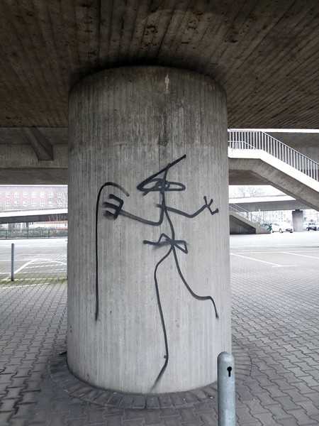 In Zürich, wo Naegeli in den 1970ern sprühte, wurden fast alle seiner Figuren zerstört