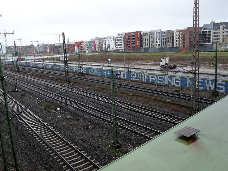 Überraschend: ein meterlanges Graffiti