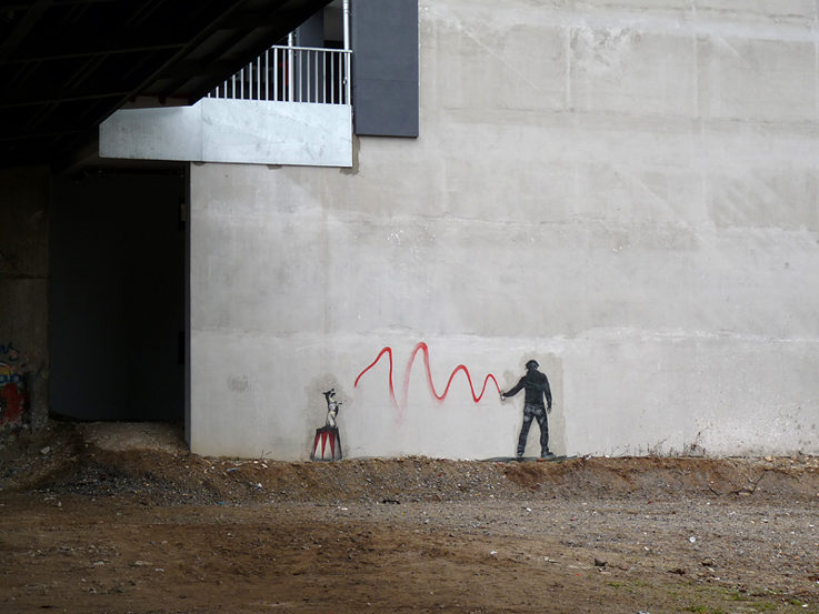 Policejní pes a graffiti writer od L.E.T.