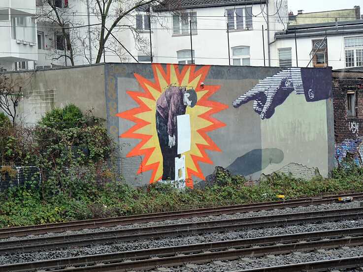 Stencil/Paste-Up mit Botschaft