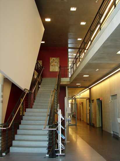 Hudební vysoká škola, foyer přístavby