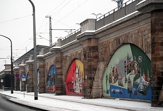 Mostní galerie na nádraží Bahnhof Mitte