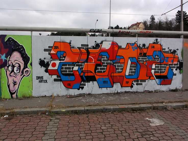 Belárie – Orionka, zóna graffiti, stav z března 2013