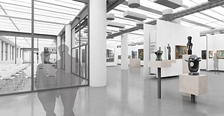 Ausstellungsinnenraum im 14. Gebäude © Archiv des Baťa Instituts