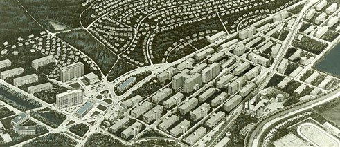 Urbanistická studie Zlína z ptačí perspektivy