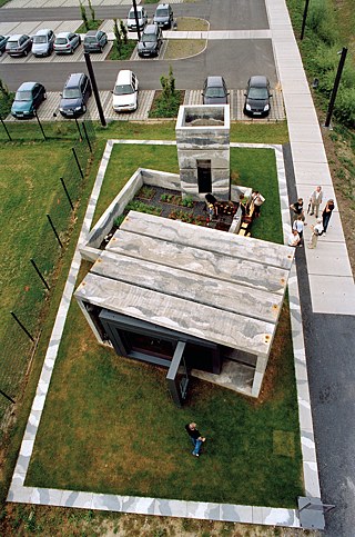 Der Besucherpavillon der Künstlergruppe Observatorium Rotterdam