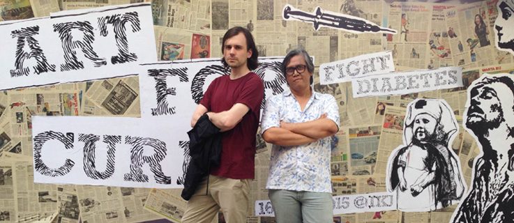 Leif Randt mit Iwan Gunawan