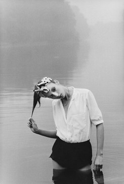 Modefoto für „Sybille“ (Modezeitschrift der ehemaligen DDR), Julia Koberstein, Model, Berlin, 1979