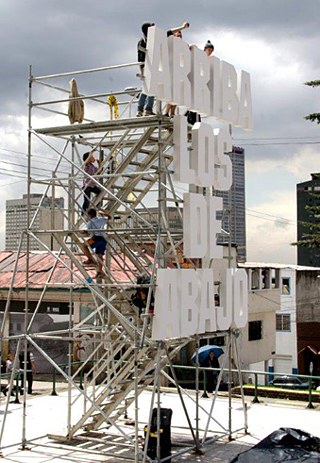 Todo por la Praxis und Caldo de Cultivo, Arriba los de abajo, Intervention im öffentlichen Raum, 2013.