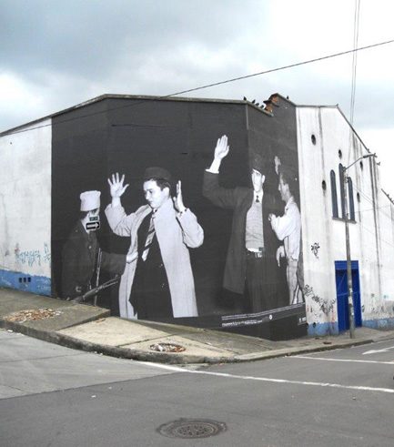 Sady González, El Perseverazo, Intervention im öffentlichen Raum, 2013.