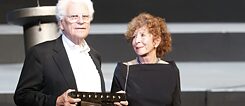 Tankred Dorst und Ursula Ehler bei der Verleihung des Faust 2012;