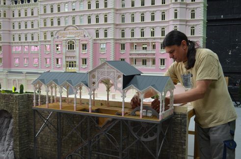 Das drei Meter hohe handgefertigte Miniaturmodell des „Grand Budapest Hotel“