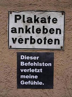 Plakate ankleben verboten, Stadt Heidelberg, Künstlerin: Barbara;