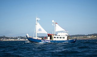 Die „Sea-Watch“ unterwegs;