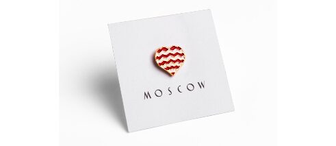 Souvenir Pin-Heart-Gold