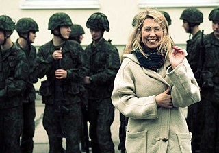 Giedrė Žickytė bei den Dreharbeiten von „Amazons“