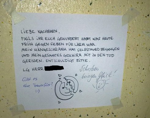 Liebe Nachbarn, ...