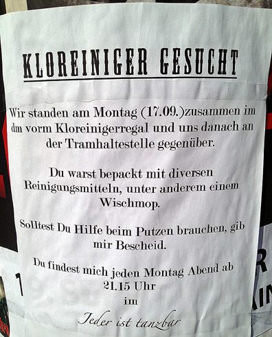 Kloreiniger gesucht ...