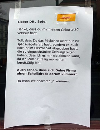 Lieber DHL Bote, ...