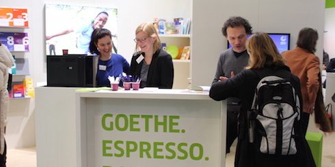 Mit Espresso konnten sich die Besucher am Messestand des Goethe-Instituts stärken.