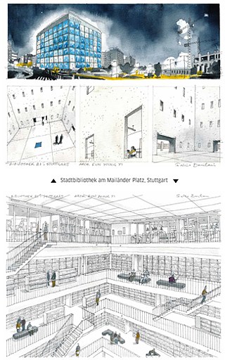 슈투트가르트 시립도서관(밀라노 광장에 위치)