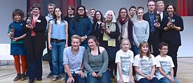 Los galardonados y el jurado del Premio Alemán de Literatura Juvenil 2015