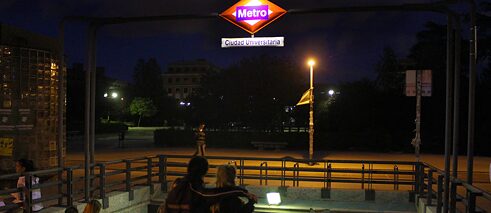 Metrostation Cuidad Universitaria in Madrid