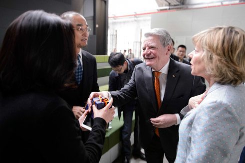 Bundespräsident Joachim Gauck zu Gast im Goethe-Institut Peking