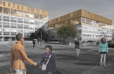 Collage für Dachaufstockung