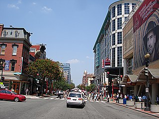 Seventh Street mit nördlichem Blick von der G Street, August 2010.