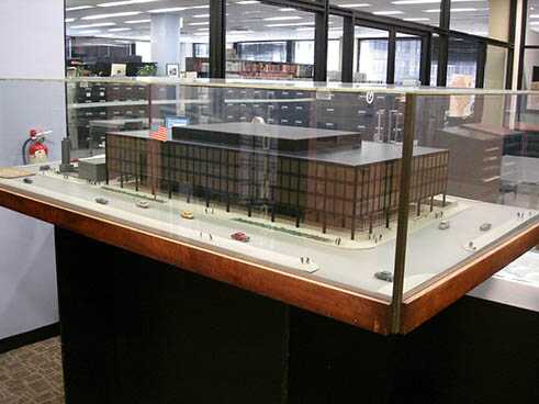 Original Modell der Martin Luther King Library, ausgestellt in der Washingtoniana Collection.