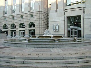 The Oscar S. Straus Memorial Fountain, located in Federal Triangle on 14th Street between Constitution and Pennsylvania Avenues, NW, 2005.
