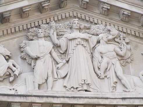 The Spirit of Civilization and Progress, East Façade, 2009. 