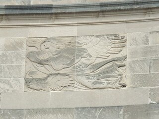 The Transmission of the Mail by Day and by Night, West Façade, South - Night, 2015. 