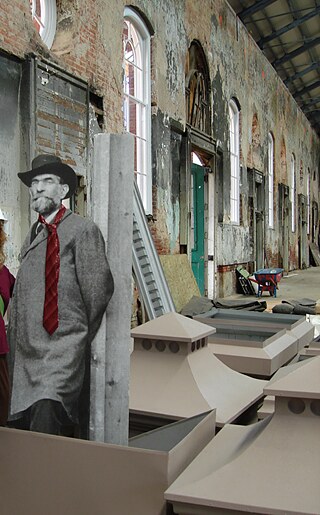 Adolf Cluss, German-American architect of Eastern Market, visited to inspect the progress of renovation. (July 2007)