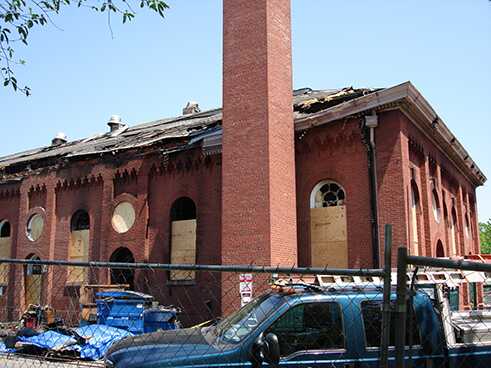 Der Eastern Market litt an der massiven Zerstörung während des Feuers am 30. April, 2007.