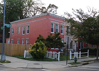 Rowhouses designed by Julius Wenig in SW Washington. Built 1907. October 2010.