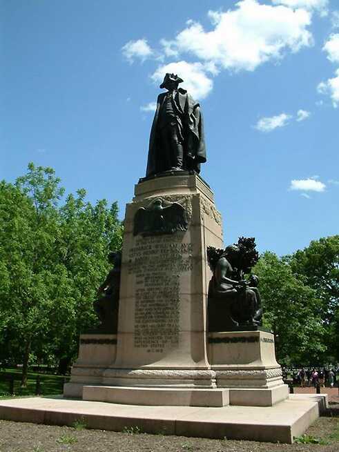 The Steuben Monument in LaFayette Square. 