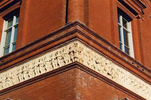 Soldiers in Buberl's frieze for the Pension Building, 2015.